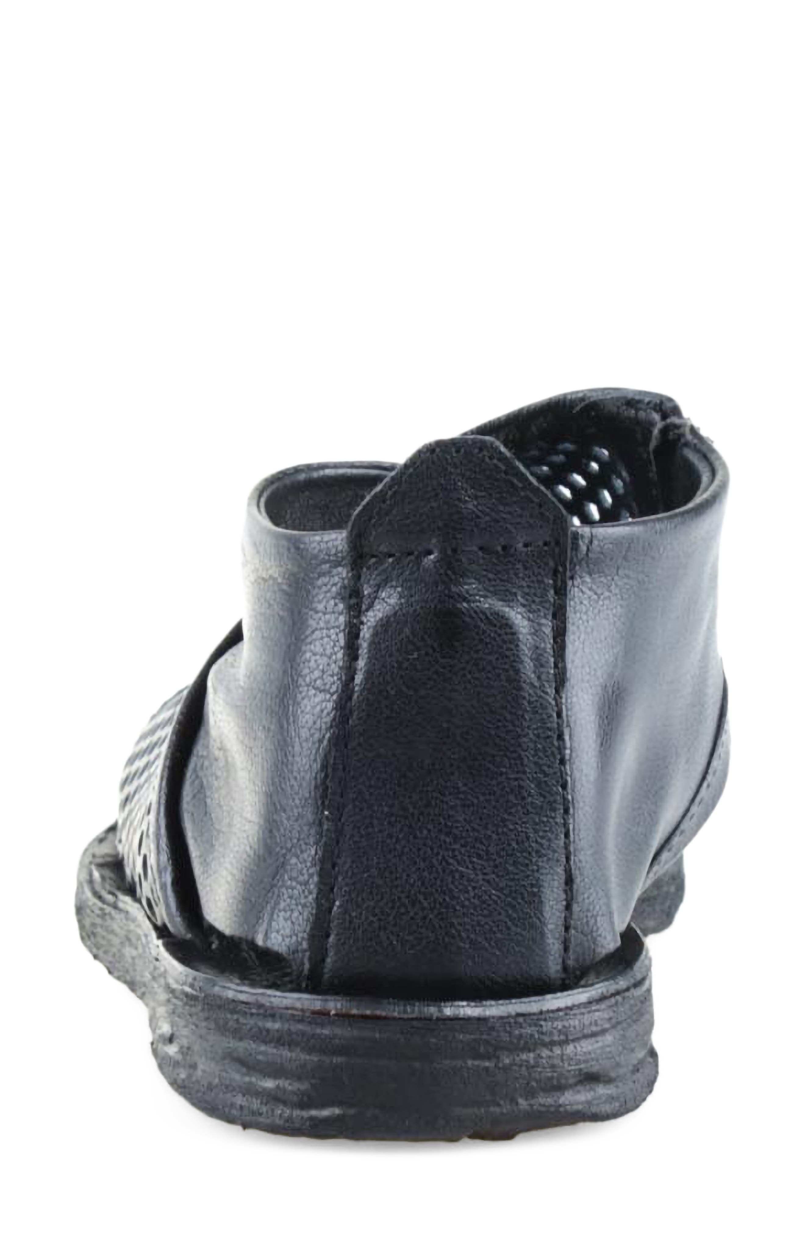 A.S.98 Reiley Perforated Sandal, Alternate, color, Black