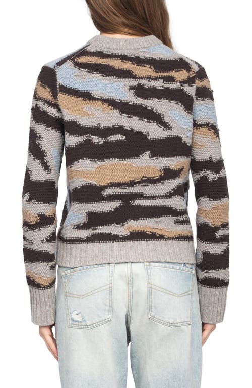 Zadig & Voltaire Malty Merino Wool Crewneck Sweater In Multi