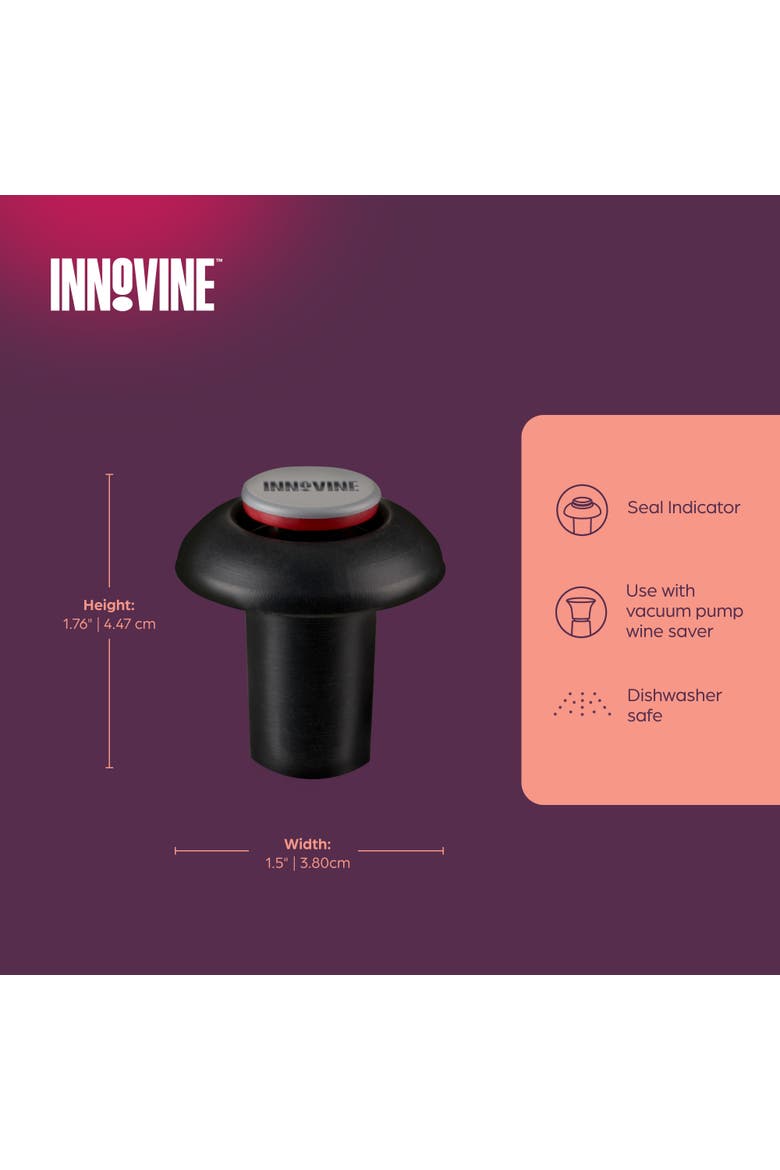 Vacuum Pump Stoppers Set of 2, Alternate, color, Black