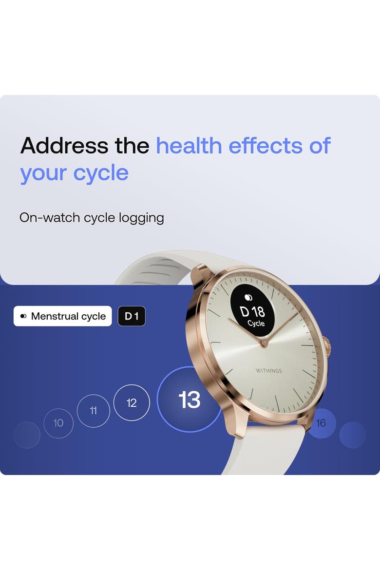 Scanwatch Nova Brilliant - 37mm - Silver, Alternate, color, White & Rose Gold