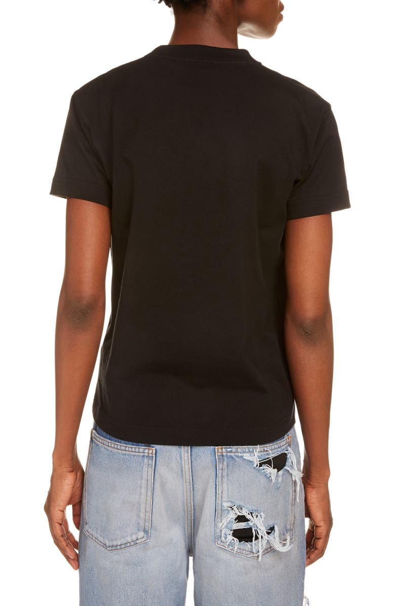 Balenciaga Sponsor Logo Embroidered Fitted T-Shirt, Alternate, color,