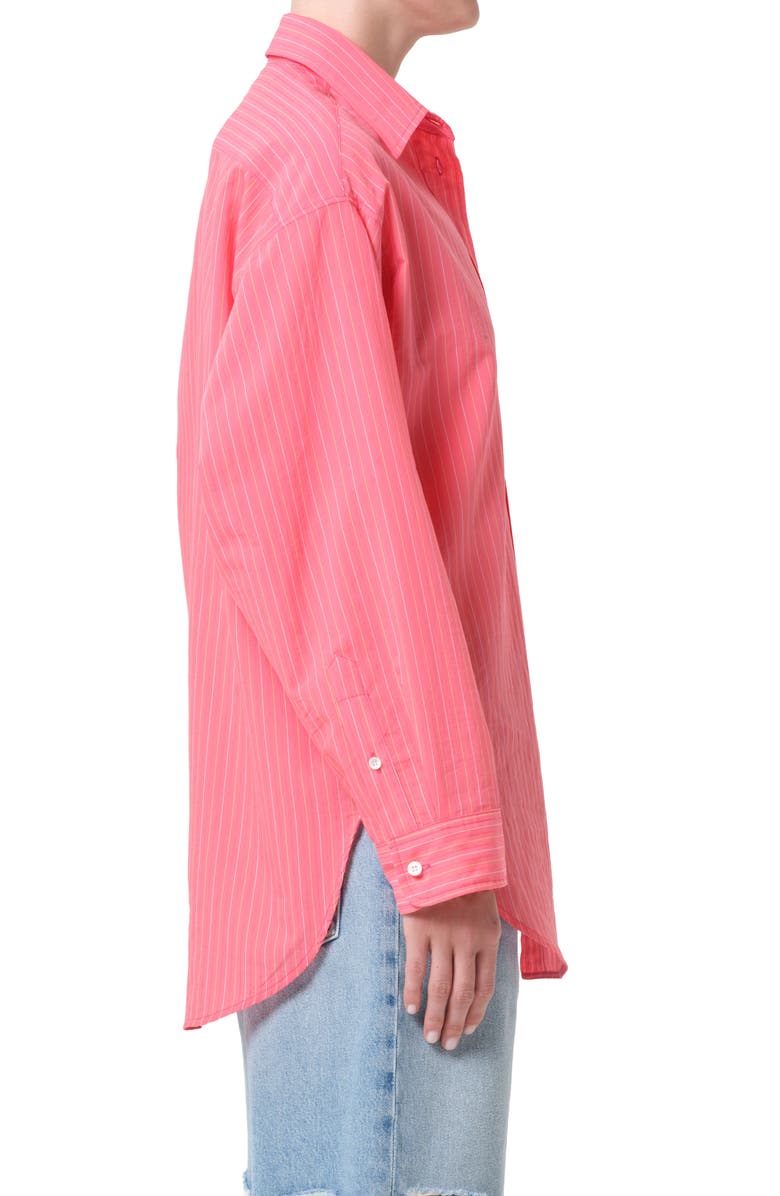 AGOLDE Sona Pinstripe Oversize Button-Up Shirt, Alternate, color, Fontana Stripe Candy