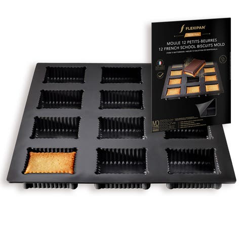 Flexipan 12 French School Butter Cookies Premium Silicone Baking Pan