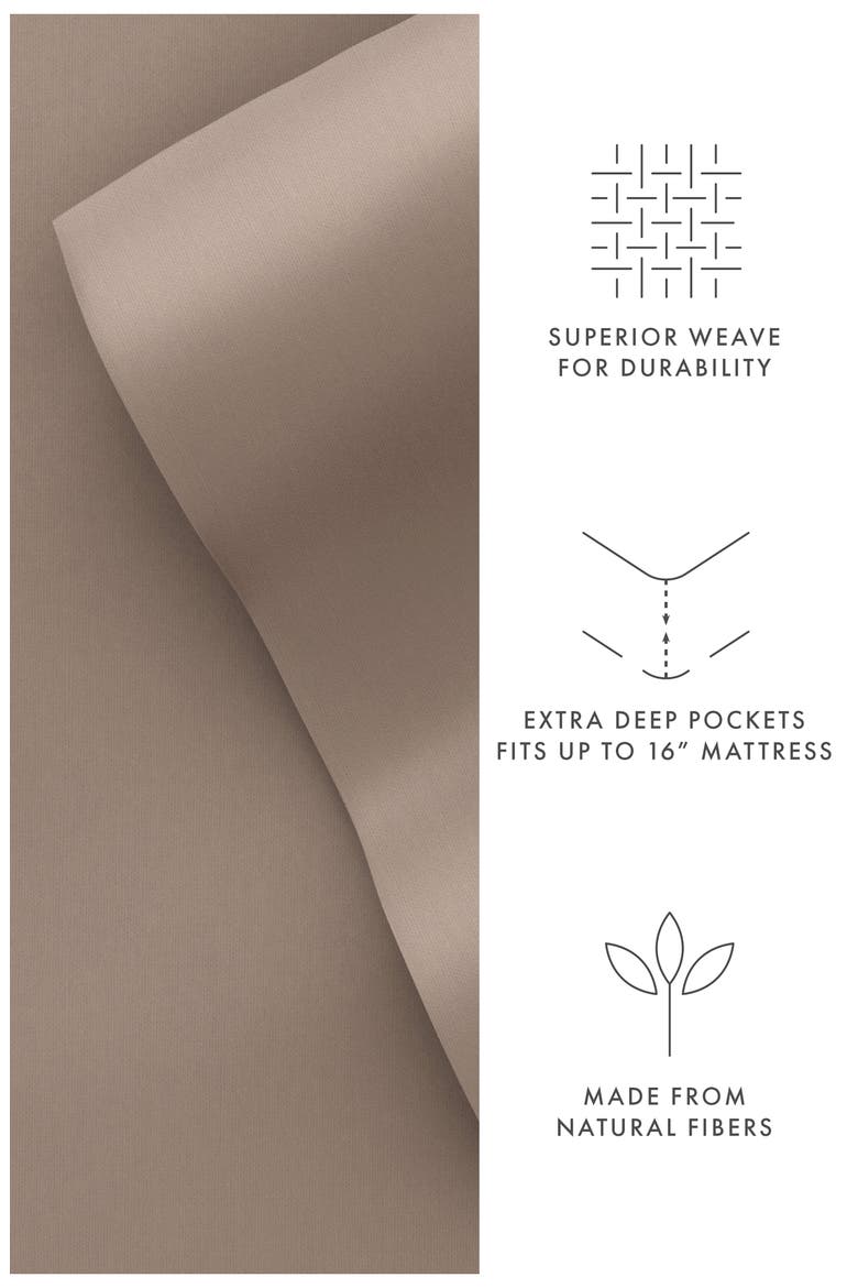 Cooling Silky Soft Viscose 4-Piece Sheet Set, Alternate, color, TAUPE