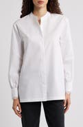 AllSaints Ethel Lace Trim Long Sleeve Woven Shirt