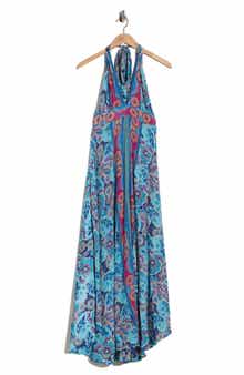 La Fiorentina Print Halter Dress