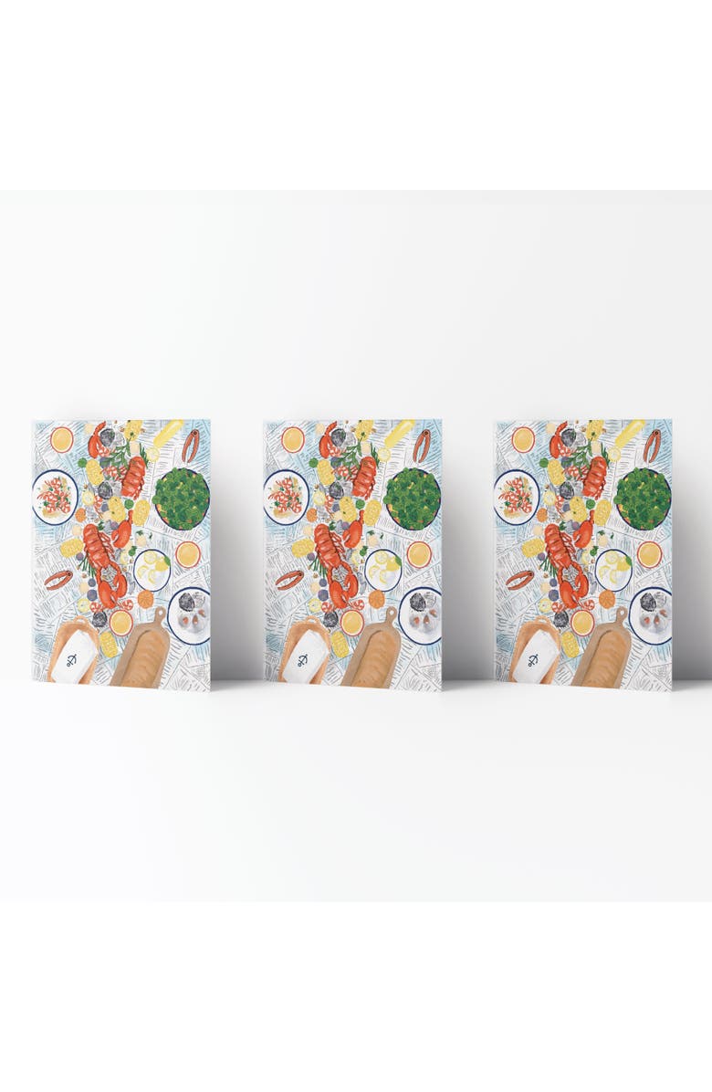 Ramus & Co Everyday Greeting Card Pack (3ct) "Lobster Bake", Main, color, Multi-Pack