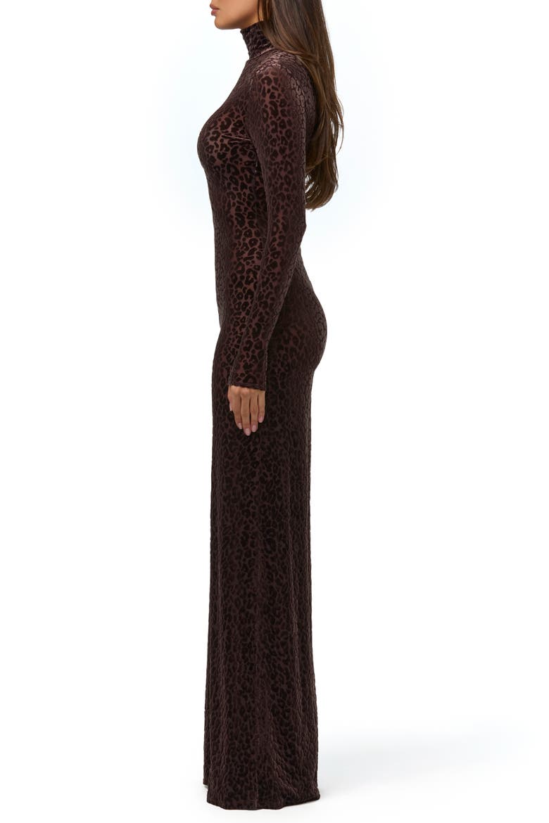 Burnout Wide Leg Jumpsuit, Alternate, color, LEOPARD DARK CHOCOLATE