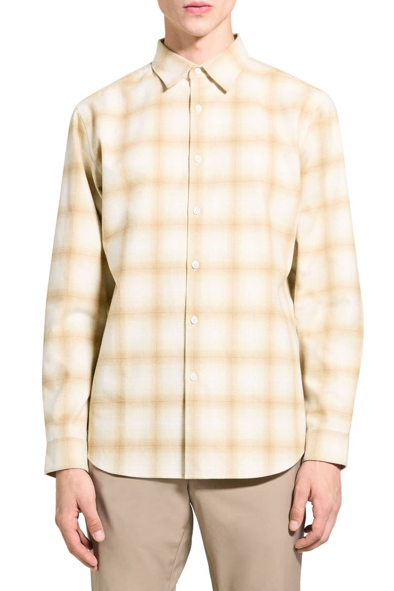 Irving Fade Flannel Shirt, Main, color, NATURAL MULTI