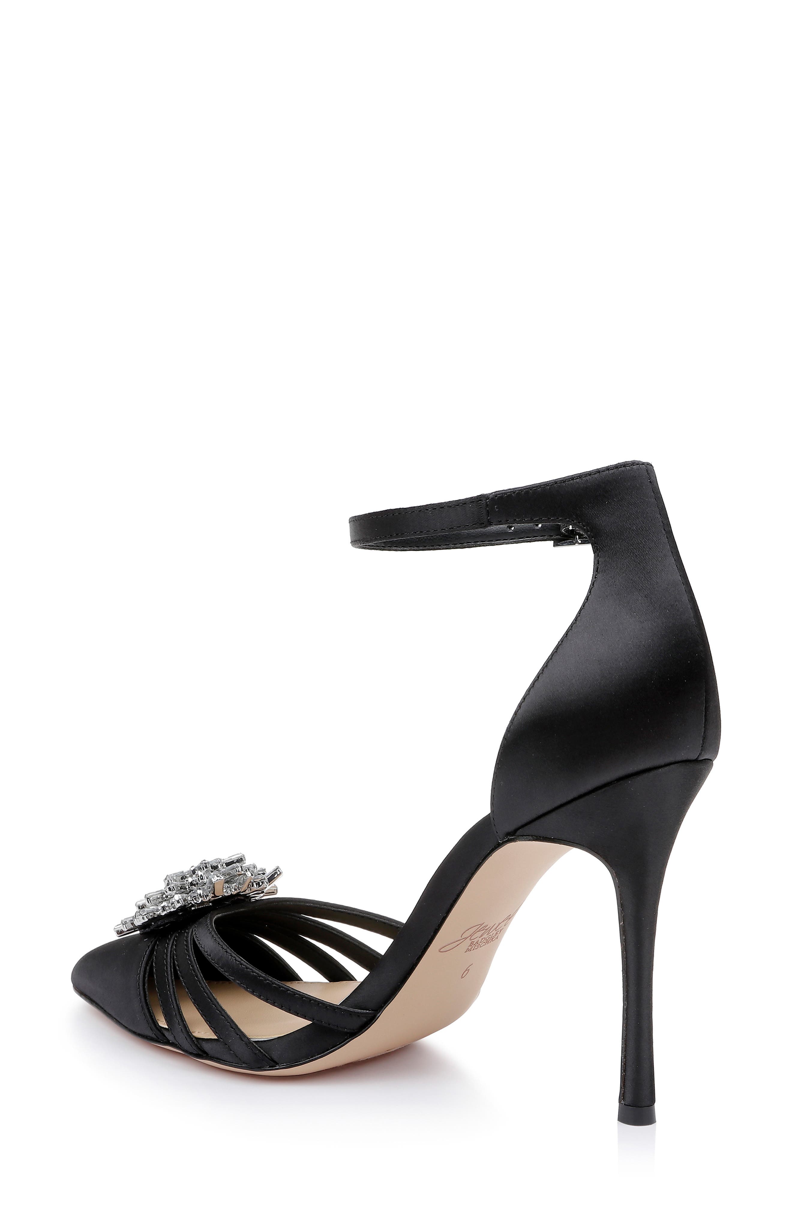 Jewel Badgley Mischka Violette Ankle Strap Pointed Toe Pump, Alternate, color, 