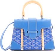 Pre-Owned Goyard Structured Saigon Top Handle Bag Coated Canvas with Leather Mini