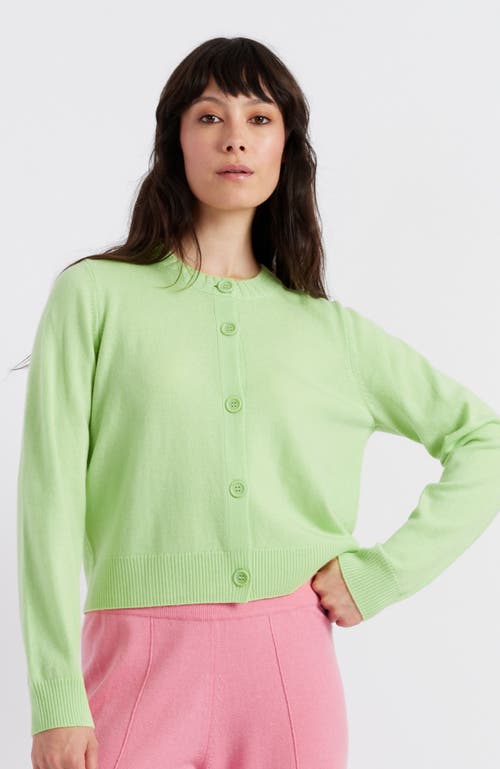 Chinti & Parker Crew-neck Cardigan In Acid Yellow