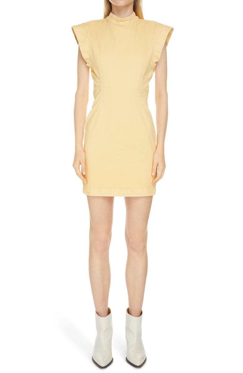Isabel Marant Nina Open Back Denim Minidress, Main, color,