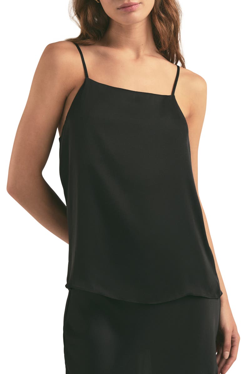 Favorite Daughter The Sophie Square Neck Camisole, Main, color, Black