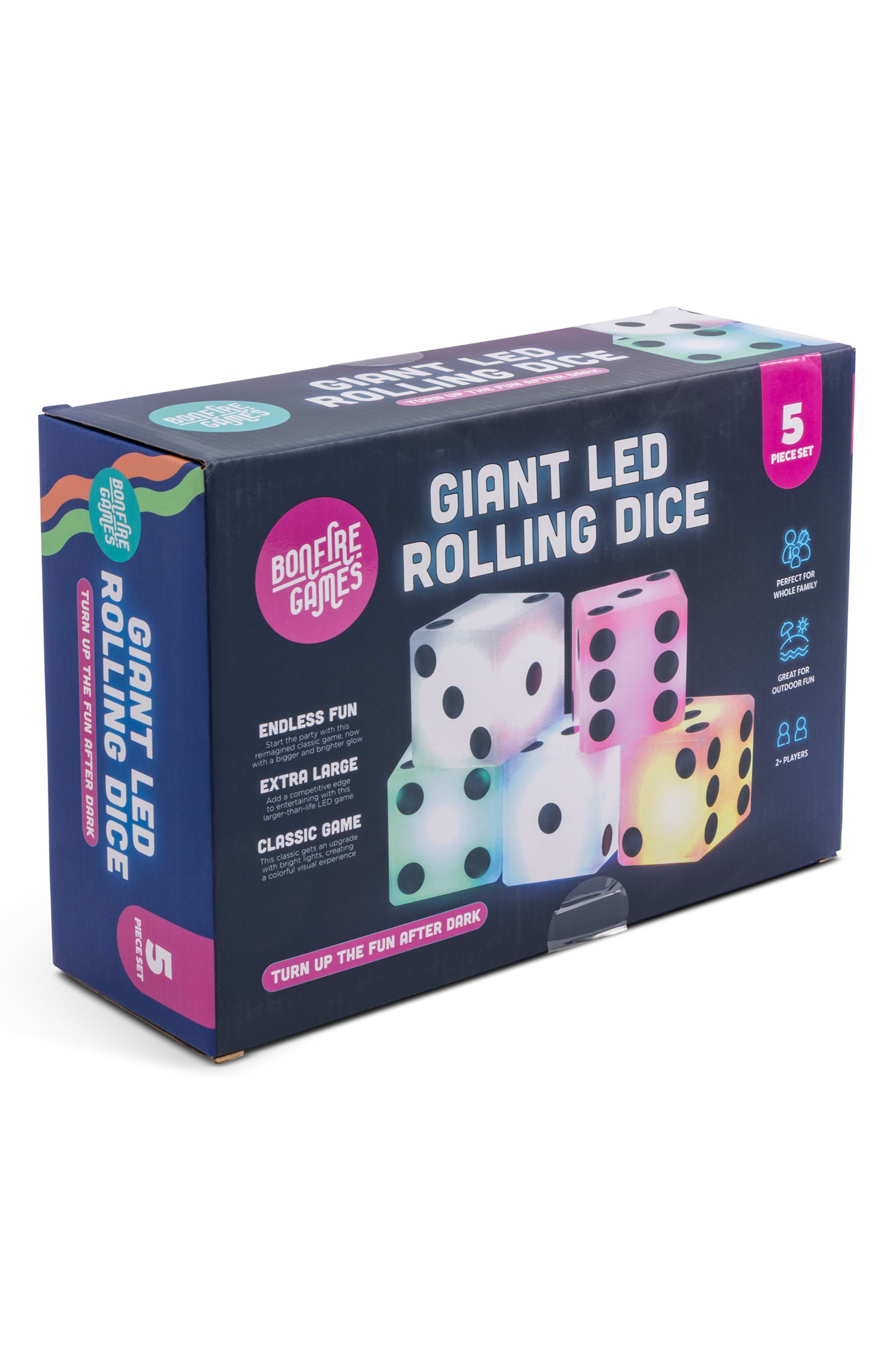 Core Home 5-Piece Giant LED Rolling Dice Set