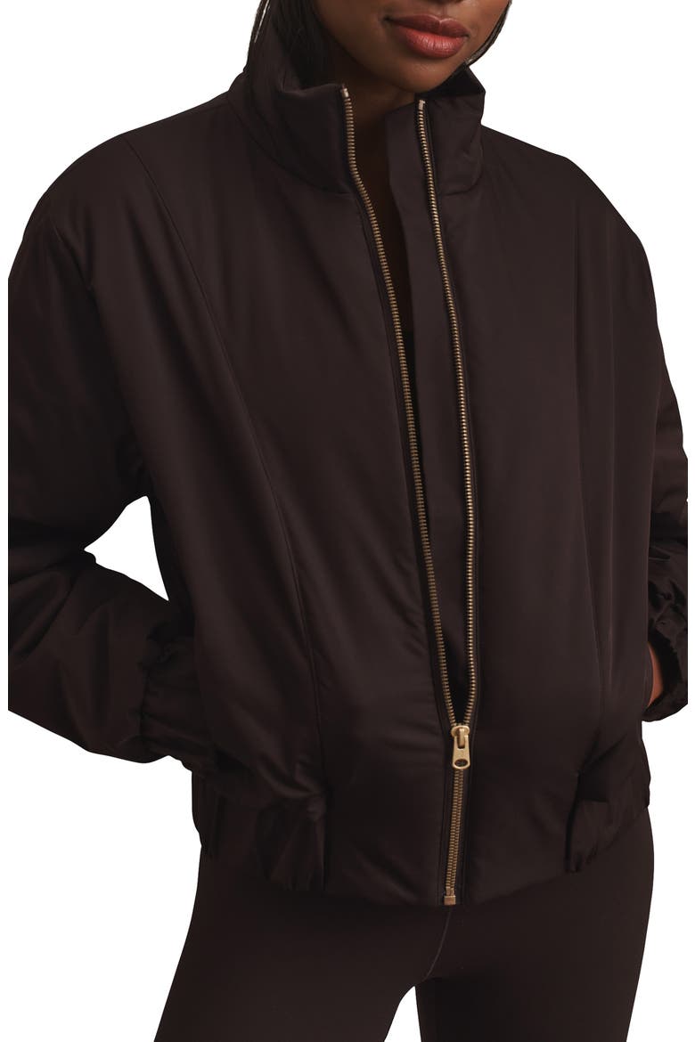 Forte Bomber Jacket, Main, color, DARK ESPRESSO