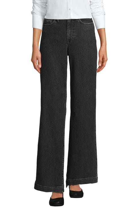 High Rise Wide Leg Denim Jeans