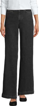 Lands' End Recover High Rise Wide Leg Blue Jeans