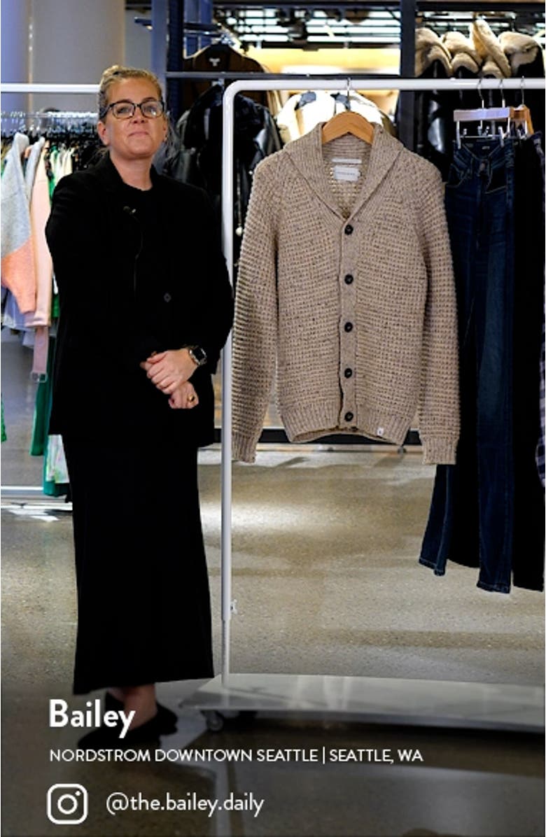 Waffle Stitch Wool Cardigan, sales video thumbnail