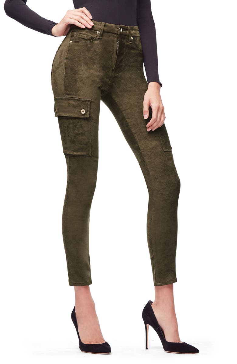 Good American Good Legs Crop Cargo Pants, Alternate, color, 