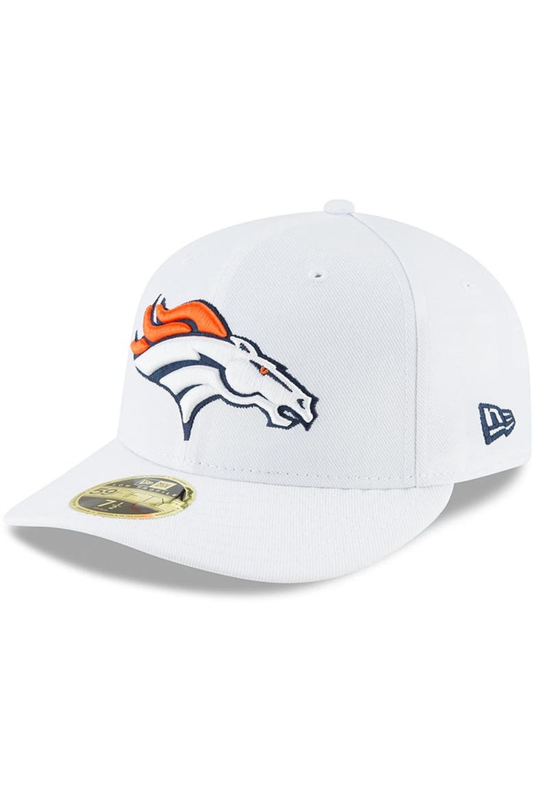 Men's New Era White Denver Broncos Omaha Low Profile 59FIFTY Fitted Hat, Main, color, White