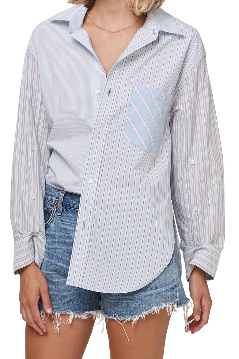 Kayla Stripe Blouse, Main, color, REWORK STRIPE