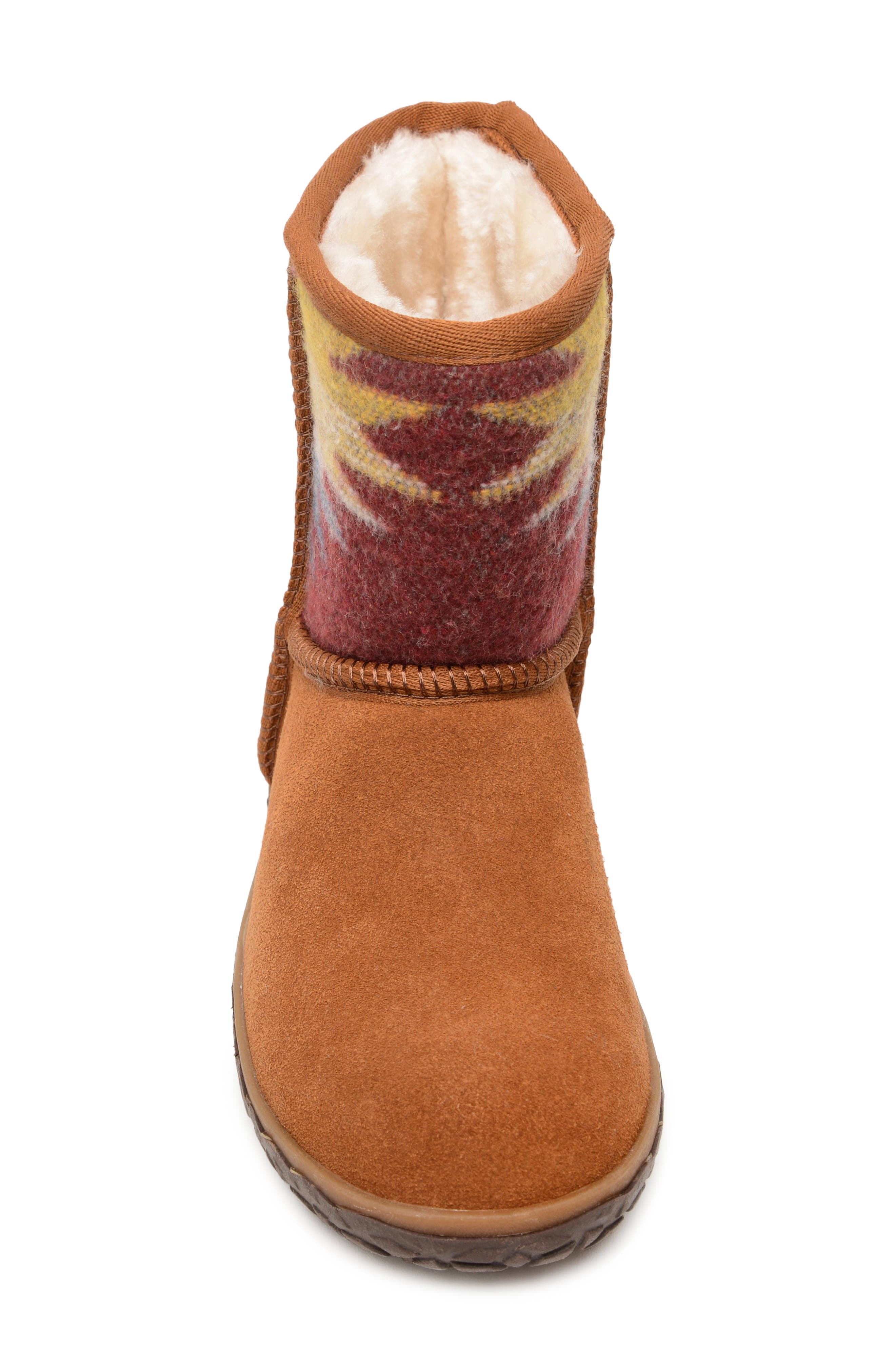 Minnetonka Tali Faux Fur Lined Boot, Alternate, color, Brown Multi