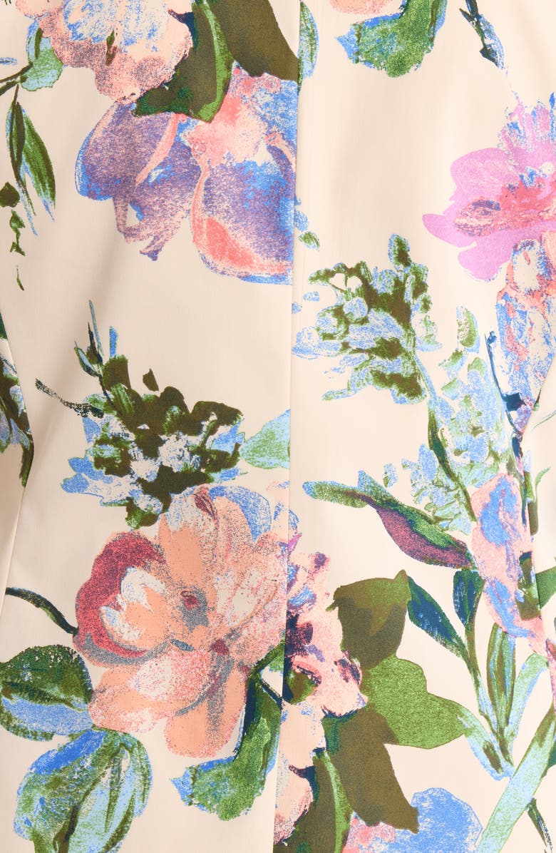 Tahari ASL Floral One-Button Blazer, Alternate, color, Sand Peach