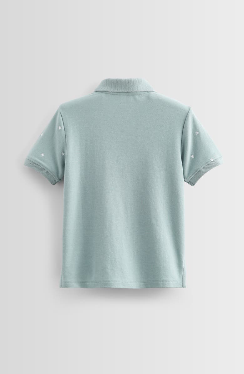 Nordstrom Kids' Embroidered Piqué Polo, Alternate, color, Teal Mist Sweet Stars
