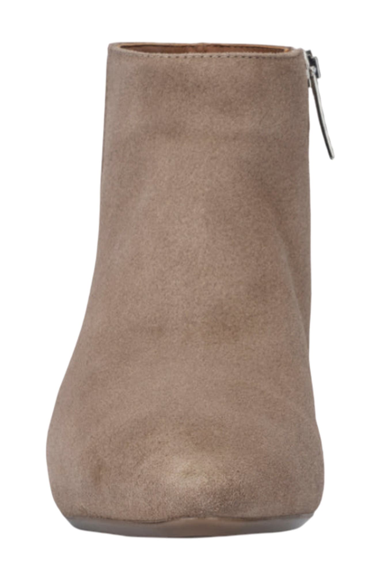 Aquatalia Prisilla Pointed Toe Weatherproof Zip Bootie, Alternate, color, Taupe