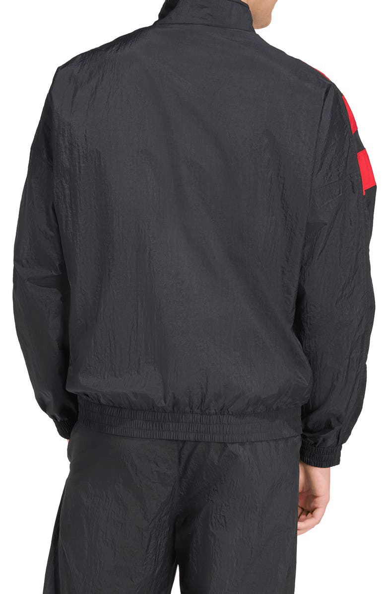 adidas Arch Oversize Nylon Track Jacket, Alternate, color, Black/ Better Scarlet