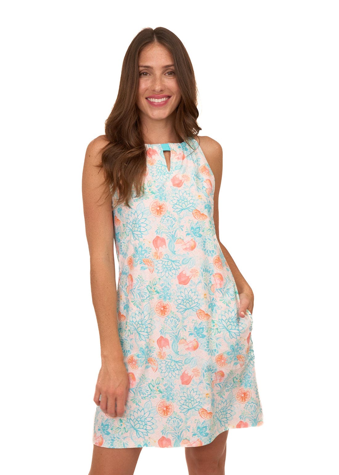 Cabana Life Sleeveless Shift Dress in Spritz 