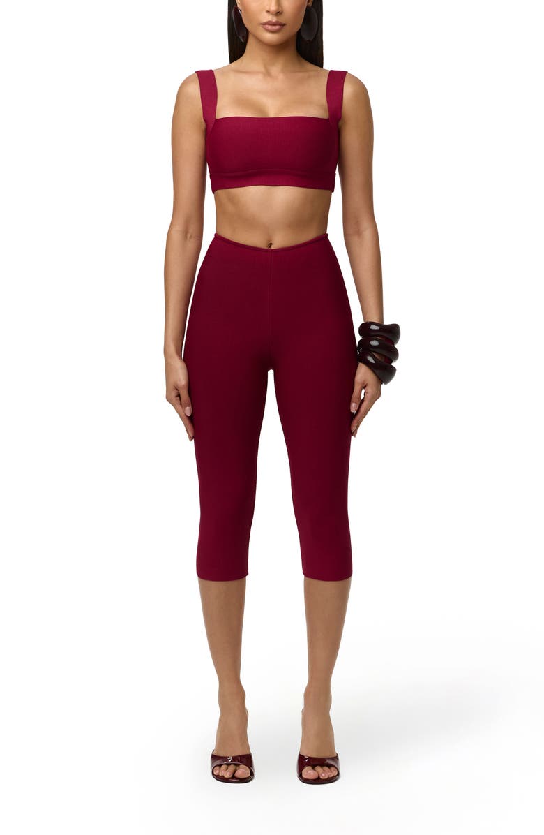Naked Wardrobe Sports Bra, Alternate, color, Sangria