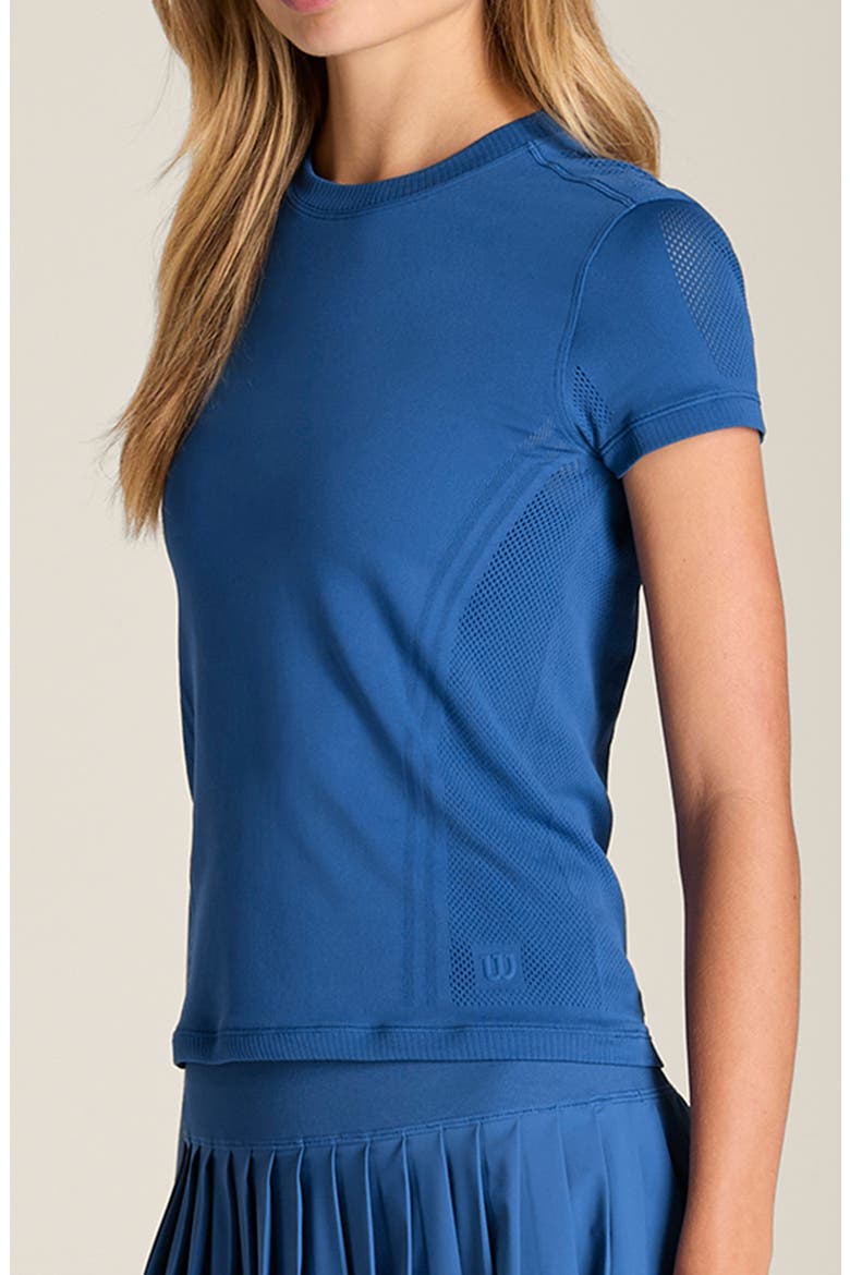Pro Performance Seamless Mesh Tee, Alternate, color, BLUE QUARTZ