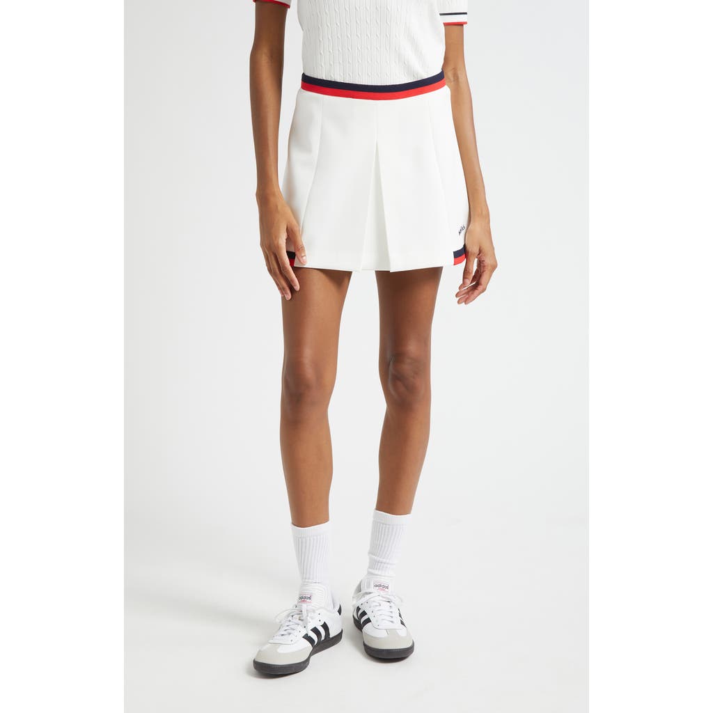 Sporty And Rich Sporty & Rich Serif Logo Mila Pleated Skirt In Multi