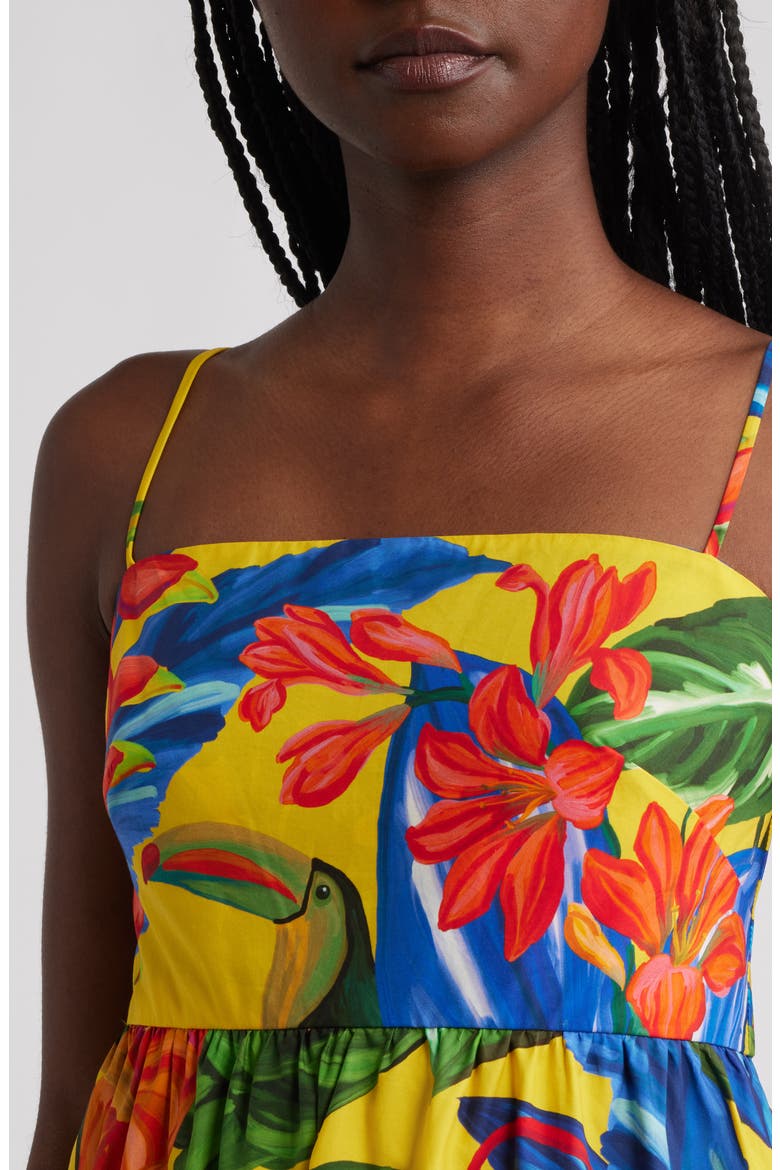 Bright Nature Maxi Sundress, Alternate, color, YELLOW