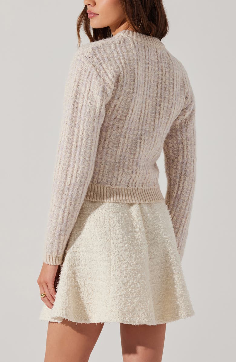 ASTR the Label Leyla Cardigan, Alternate, color, Oatmeal Lavender