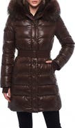S13 Chalet Water Repellent Puffer Coat with Faux Fur Trim
