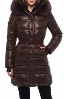 Chalet Water Repellent Puffer Coat with Faux Fur Trim
