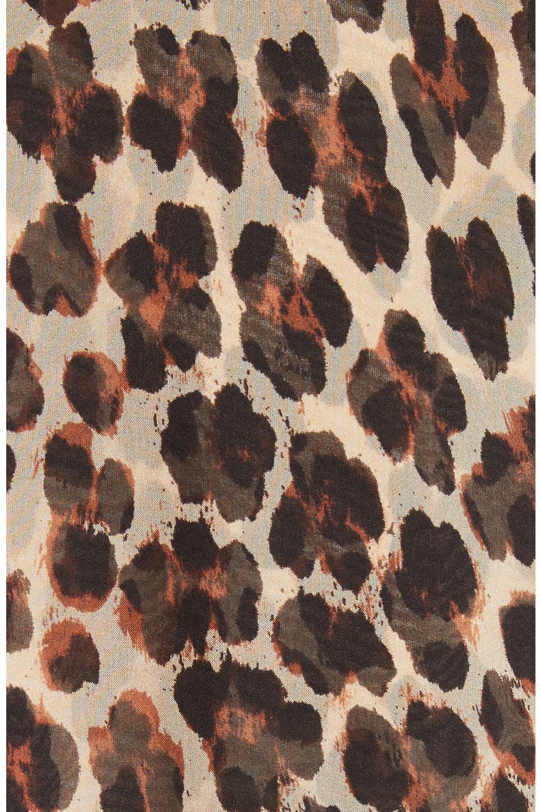 Olena Silk Dress, Alternate, color, LEOPARD