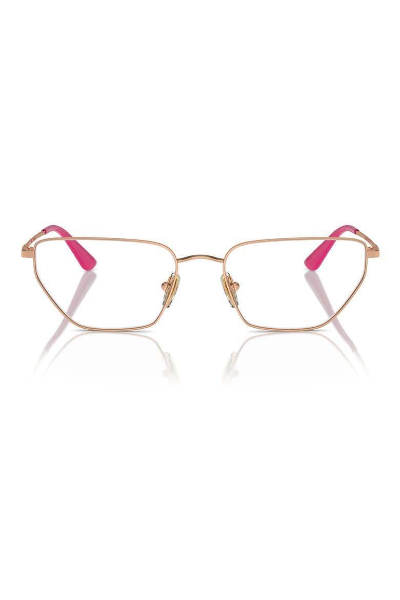 56mm Irregular Optical Glasses, Main, color, ROSE GOLD
