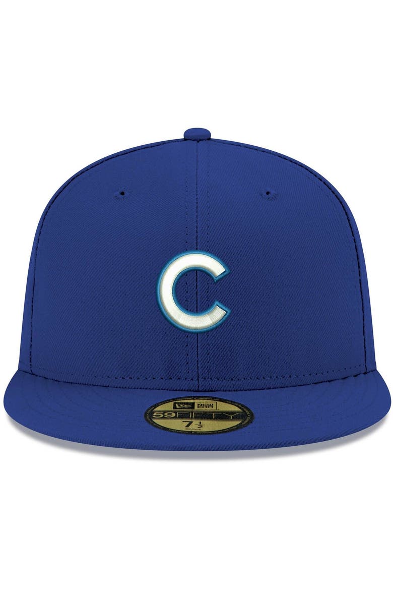 Men's New Era Royal Chicago Cubs White Logo 59FIFTY Fitted Hat, Alternate, color, Royal