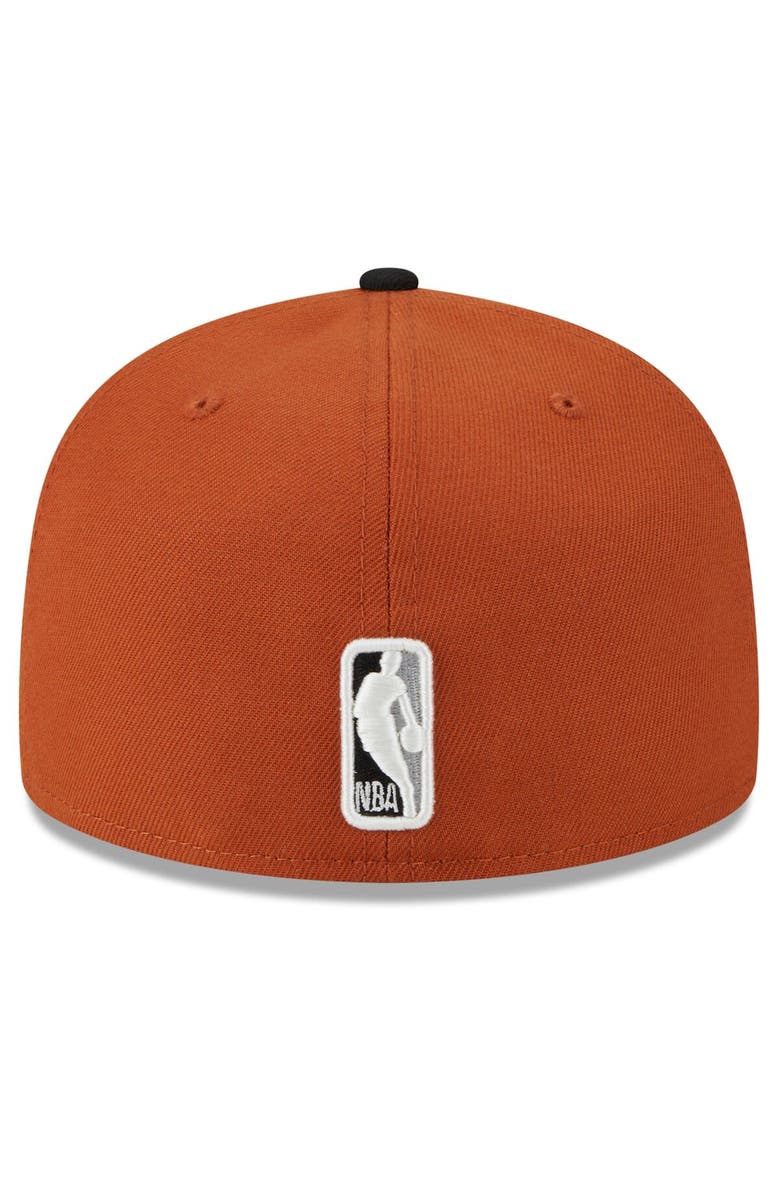New Era Men's New Era Rust/Black Sacramento Kings Two-Tone 59FIFTY Fitted Hat, Alternate, color,