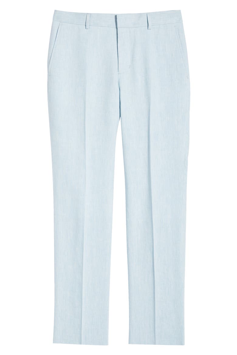 Henrik Trim Fit Italian Linen Suit Separate Pants, Alternate, color, LIGHT BLUE