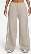 Nike Sportswear Studio Mid Rise Scallop Wide Leg Fleece Pants