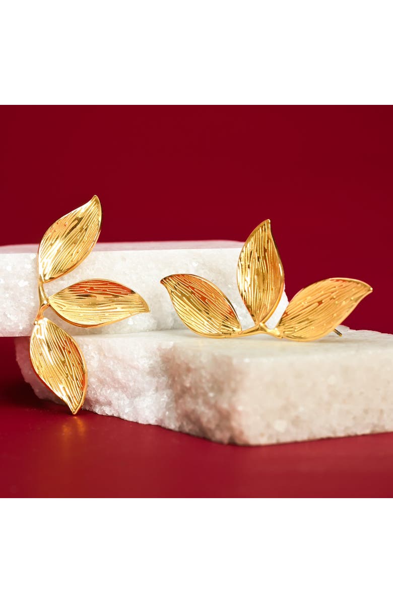 Starfish Project Golden Canopy Earrings, Alternate, color, Gold