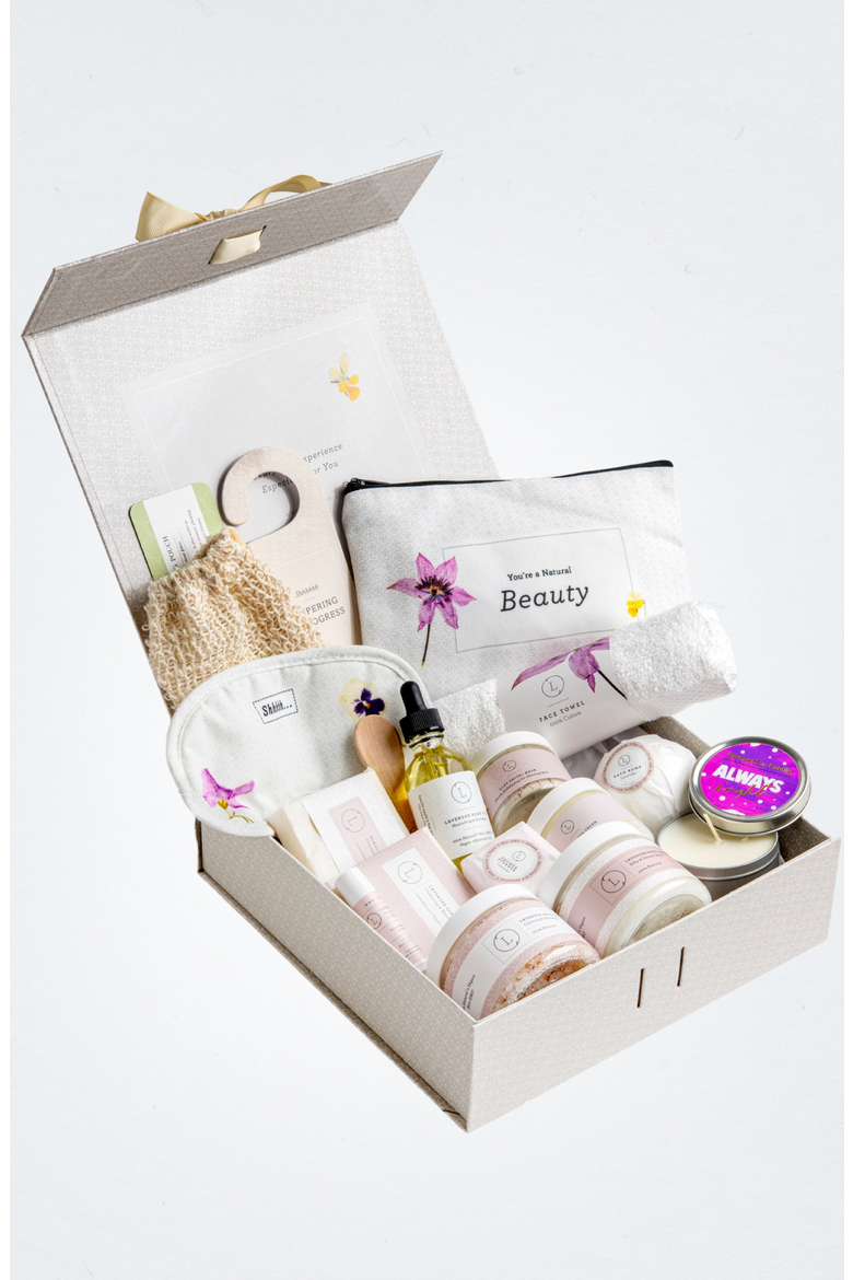 A Special Day Gift, Birthday Gift Basket, Natural Bath and Body Gift Set, Main, color, Lavender