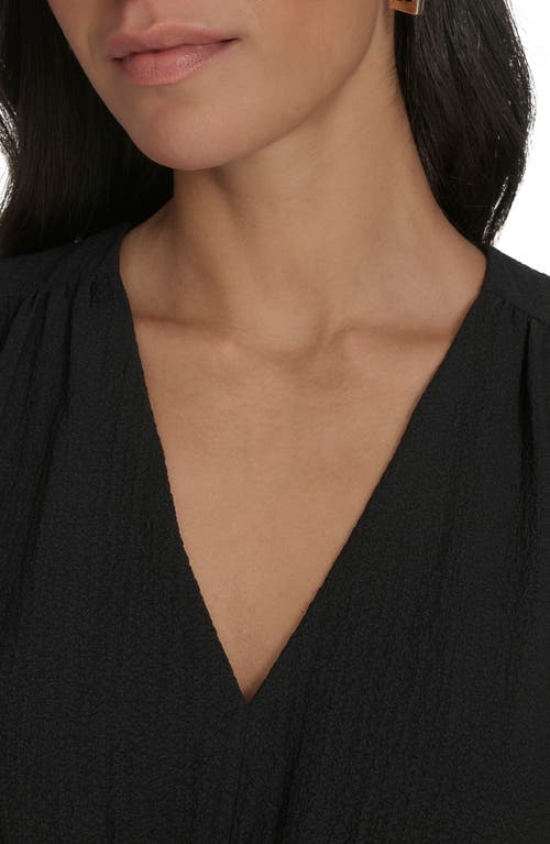 Shop Calvin Klein Sleeveless Knotted Waist Gauze Midi Dress In Black