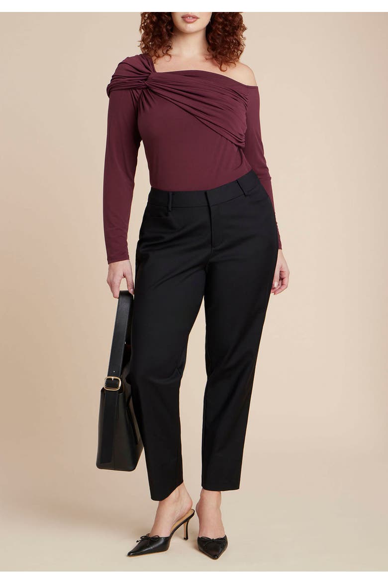 Shoulder-Twist Drape Top, Alternate, color, FIG