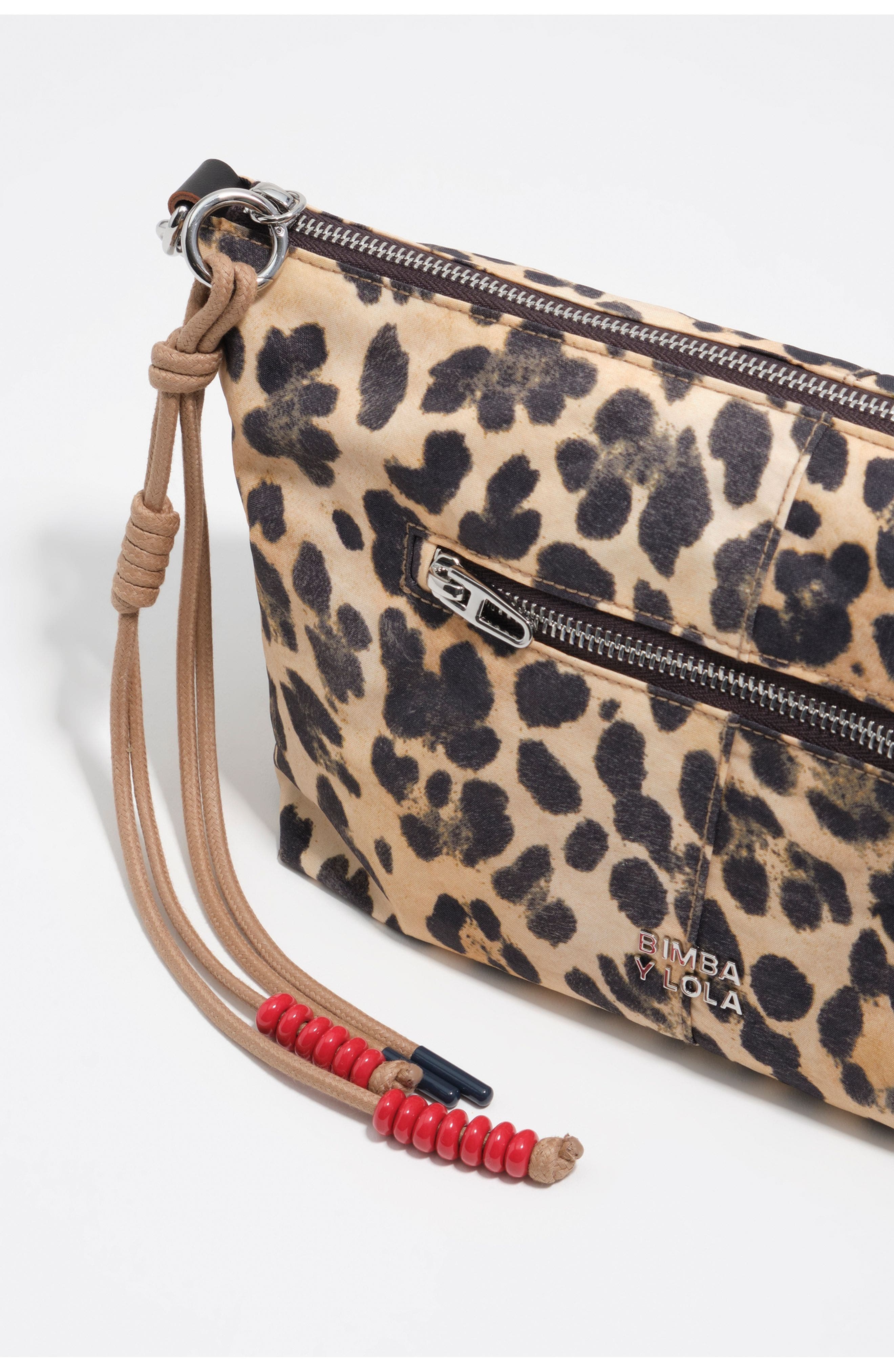 Bimba y Lola Leopard Trapecio Bag, Alternate, color, Leopard Natural